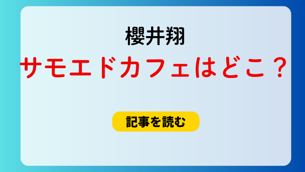 【特定】櫻井翔のサモエドカフェはどこ？moffu原宿！犬はショーン？